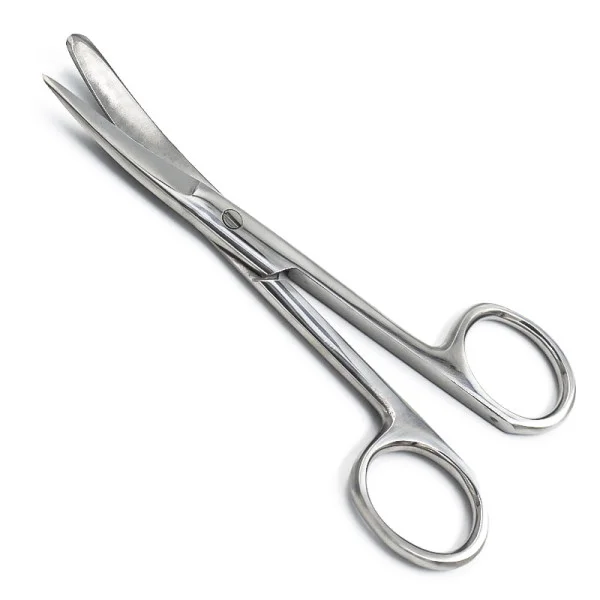 PI-02-1150.1. Ножиці операційні зігнуті з одним гострим, 115 мм. PARADISE